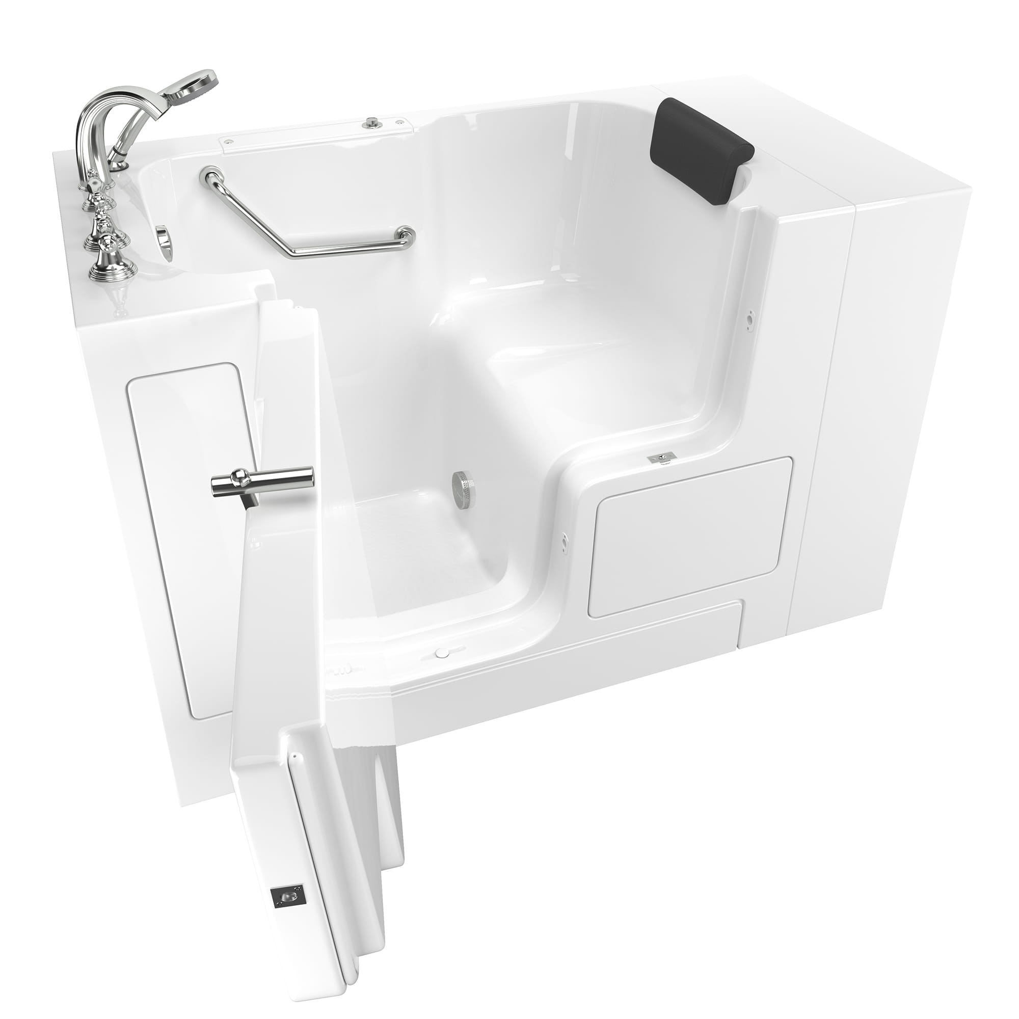 Gelcoat Premium Series 32 x 52 -Inch Walk-in Tub With Soaker System - Left-Hand Drain With Faucet